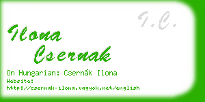 ilona csernak business card