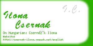 ilona csernak business card